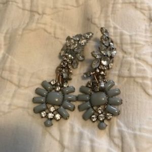 j. crew sparkly chandelier earrings